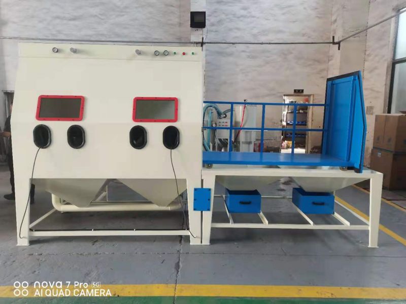 雙工位手動臺車噴砂機(jī)
